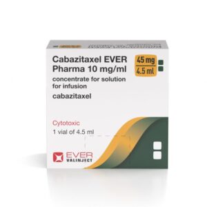 Cabazitaxel 60mg injection vial Ever Pharma Jena Germany box